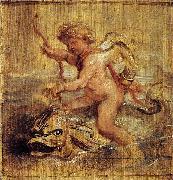 Cupid Riding a Dolphin Peter Paul Rubens